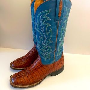 Lucchese Hornback Caiman Womens 9.5 Lexie Boot